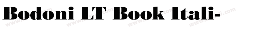 Bodoni LT Book Itali字体转换